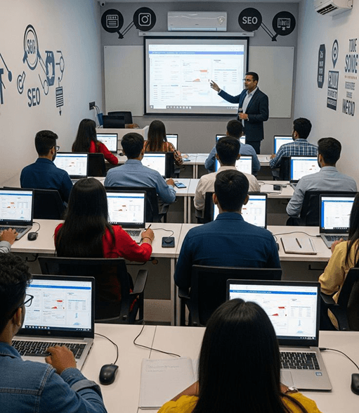 Classroom training session with students and instructor